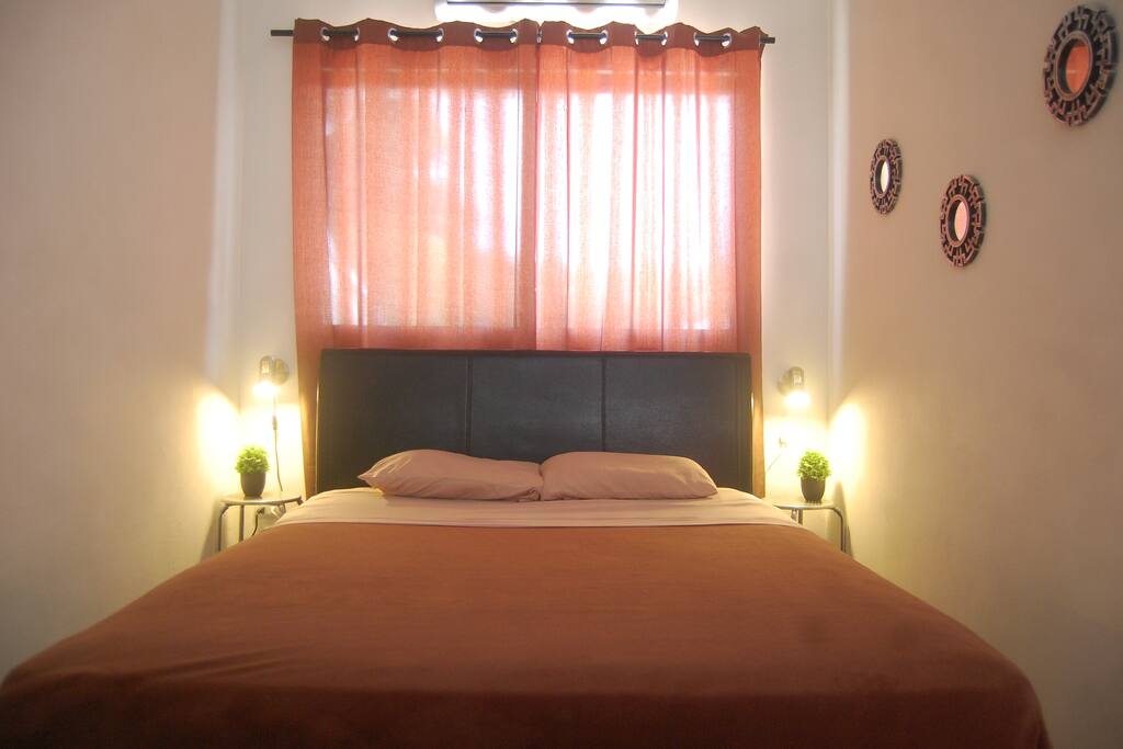Sleep area with Queen size bed and a/c