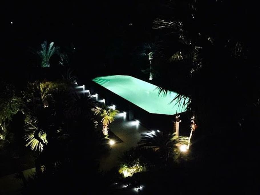 The pool at night