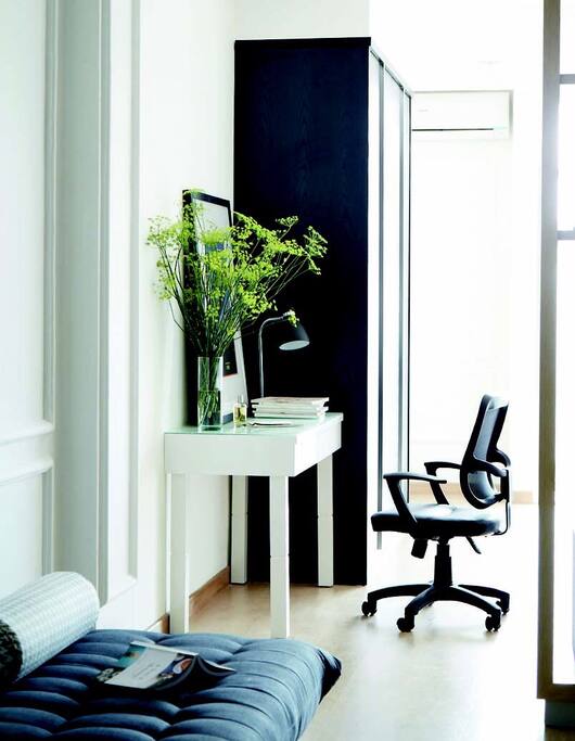 small study desk and chair