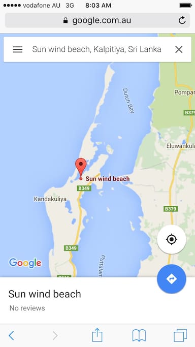 Our location right next to the lagoon