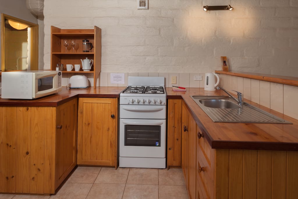 A fully equipped kitchen