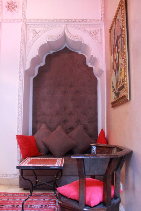 Coin salon, chambre ficelle patio