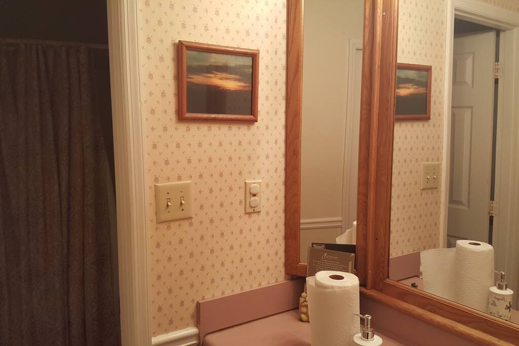 Bathroom with separate dressing area
