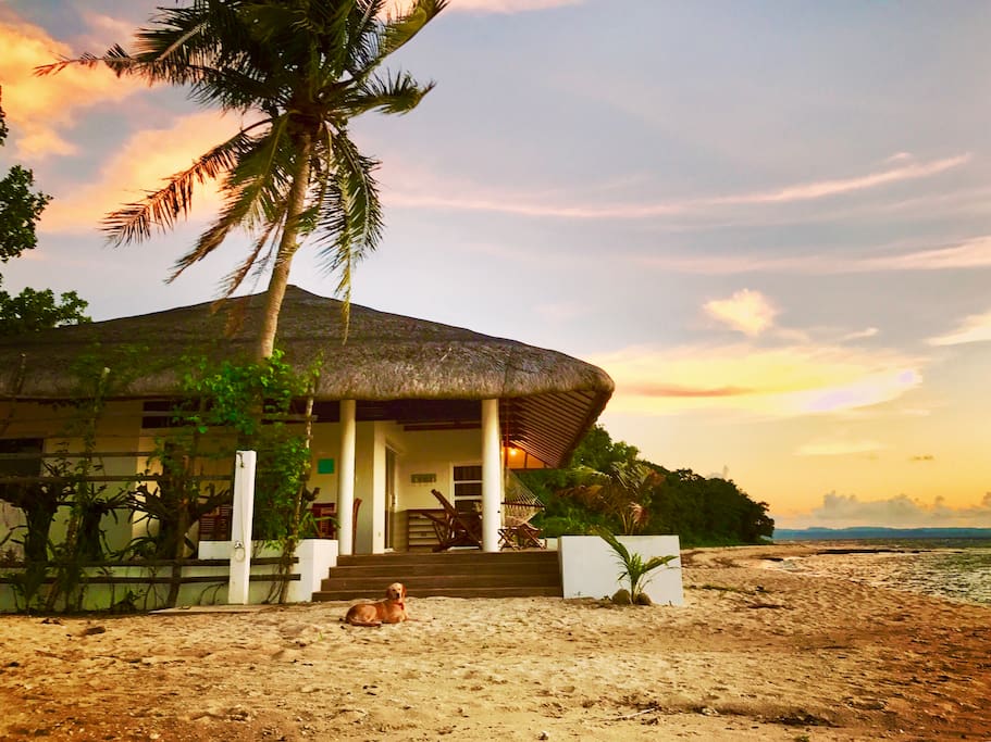 A typical sunset day at the beach house.