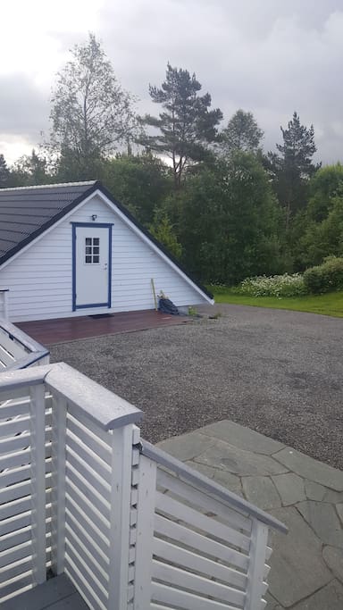 you can use electricity from the garage