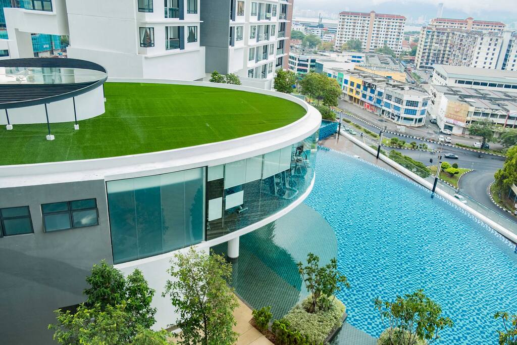 Swimming pool view from the room