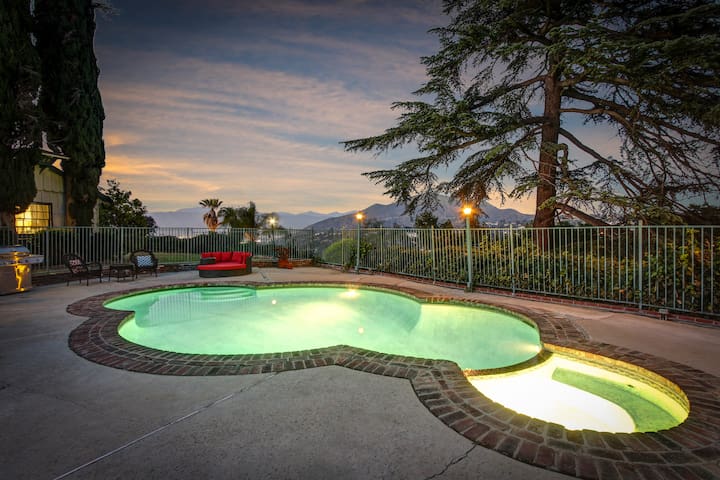 Hollywood Hills Villa Panoramic View heatd PoolSpa