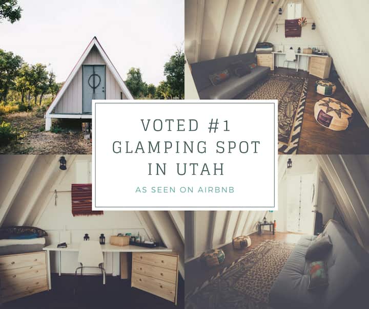 Hudson's Tiny AFrame Shed Best Utah Glamping Spot Cabins for Rent in