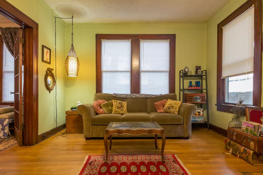 Comfy couch to hang out or crash on