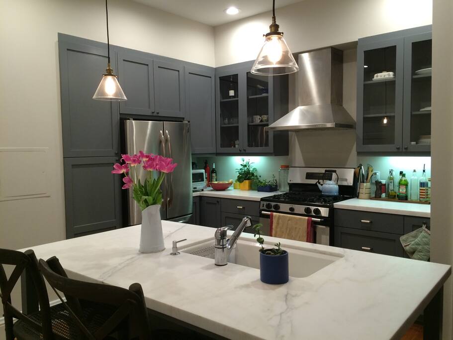 Fully stocked kitchen