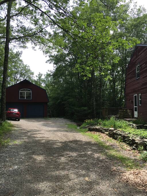 Garage and House