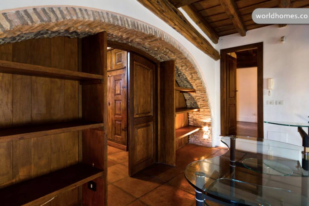 Original arches and beams
