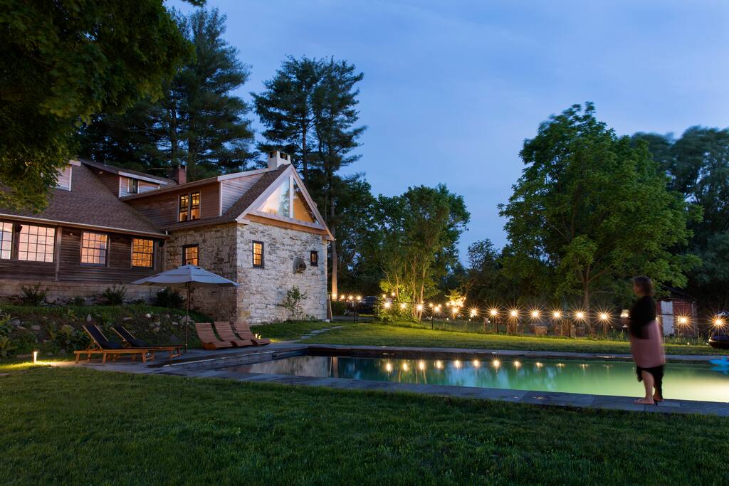 pool by night