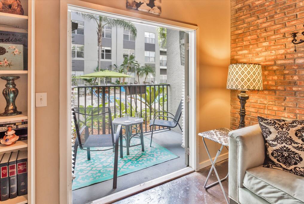 Ground Floor Patio Overlooking Pool