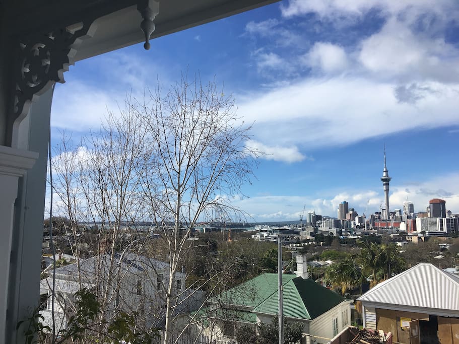 Harbour and city views from verandah