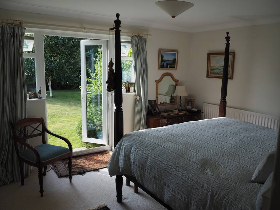 Walk out into the garden from the master bedroom