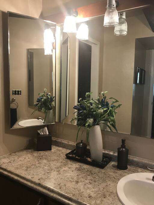 2nd downstairs bath with separate shower and toilet
