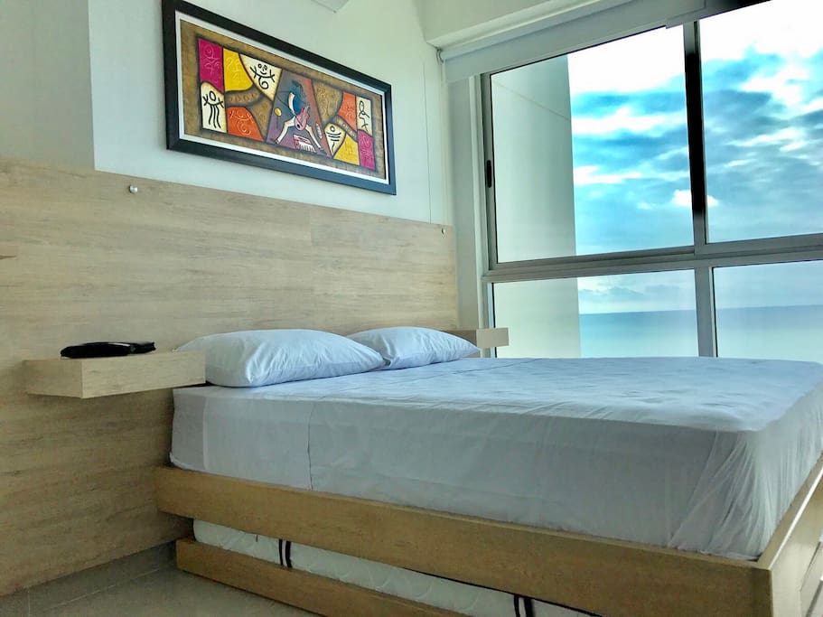 Master bedroom with beach view