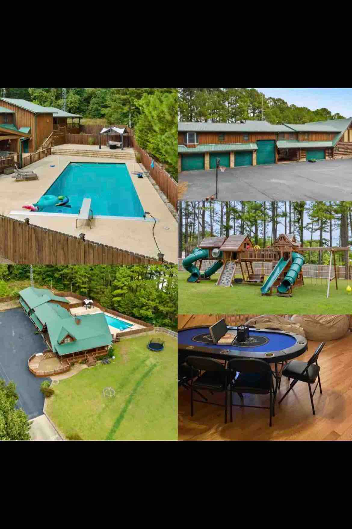 Private Cabin Oasis 3 acre Pool Playground Poker Cabins for Rent in