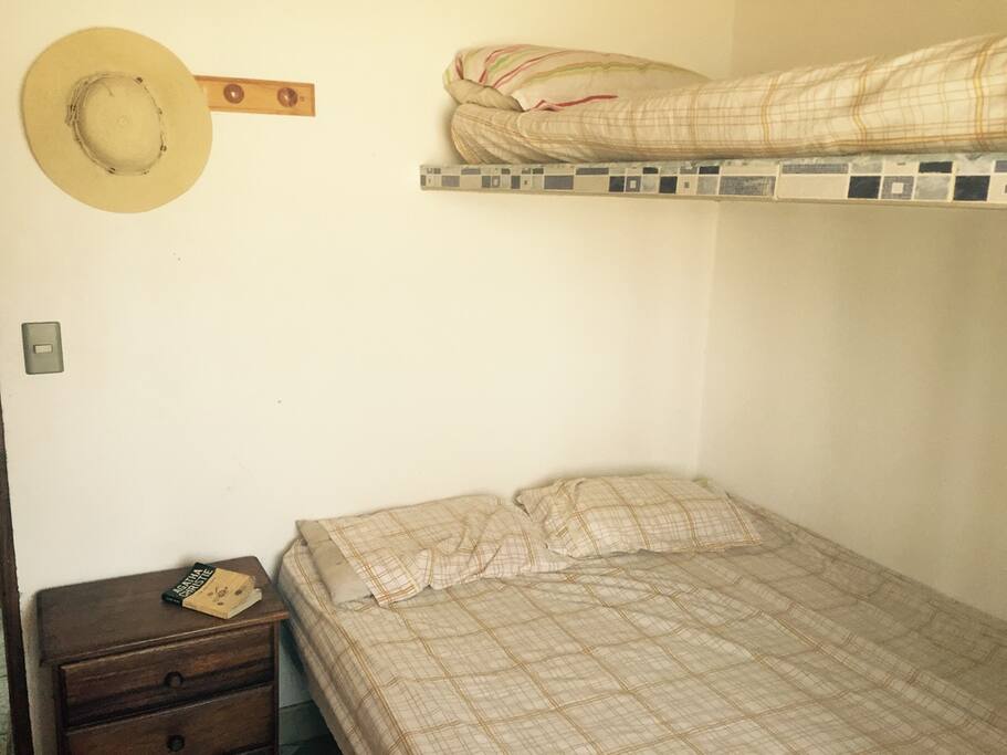 A double bed and a bunk bed!