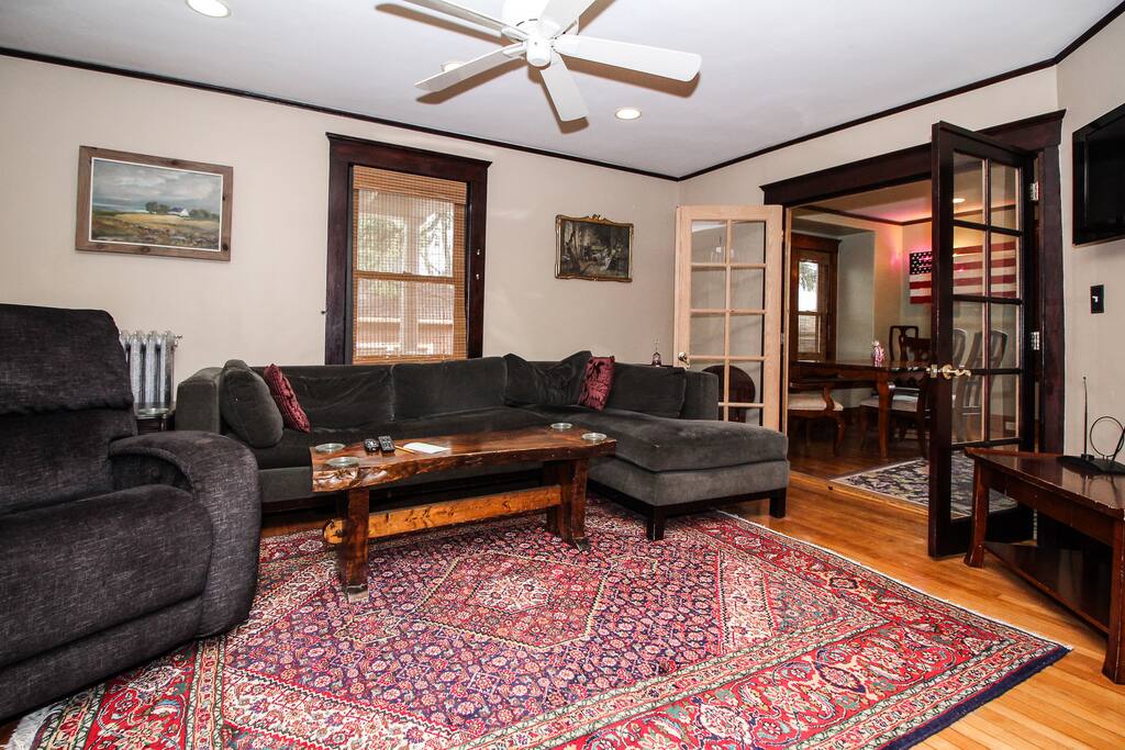 Cozy living room with flat screen TV