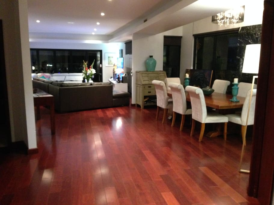 Dining for 6 in open lounge area.