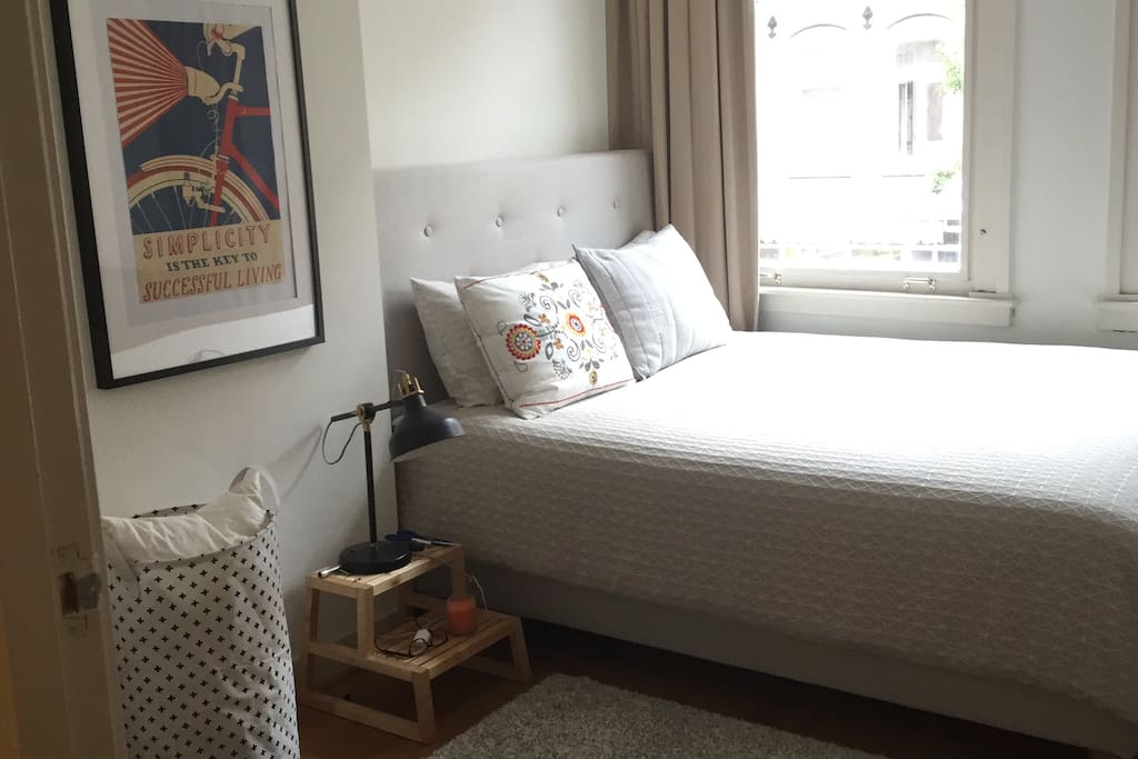 The comfortable bed