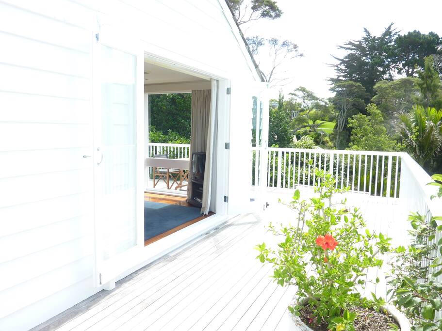 Outdoor area -
Sunny Decks and Native Bush