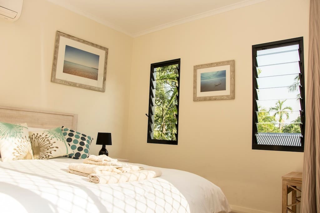 double bedroom at rear of main house