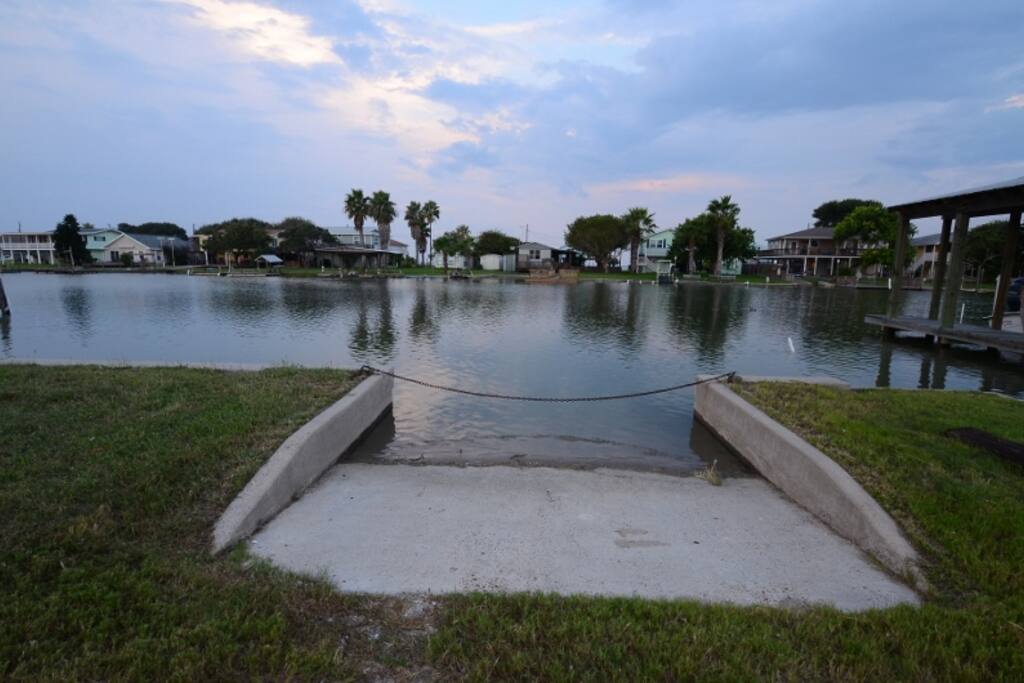 Private boat ramp