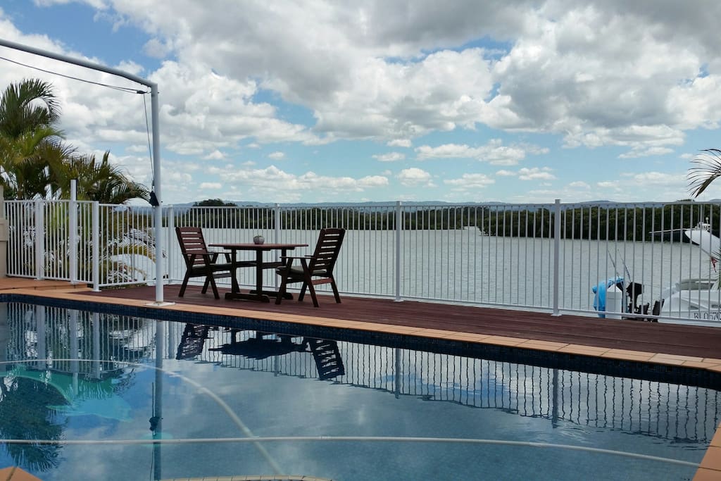 Deck and seating area for your outside dining.