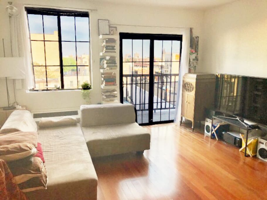 Living room with balcony