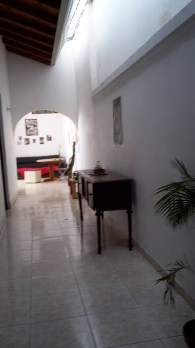 The entrance of the house
