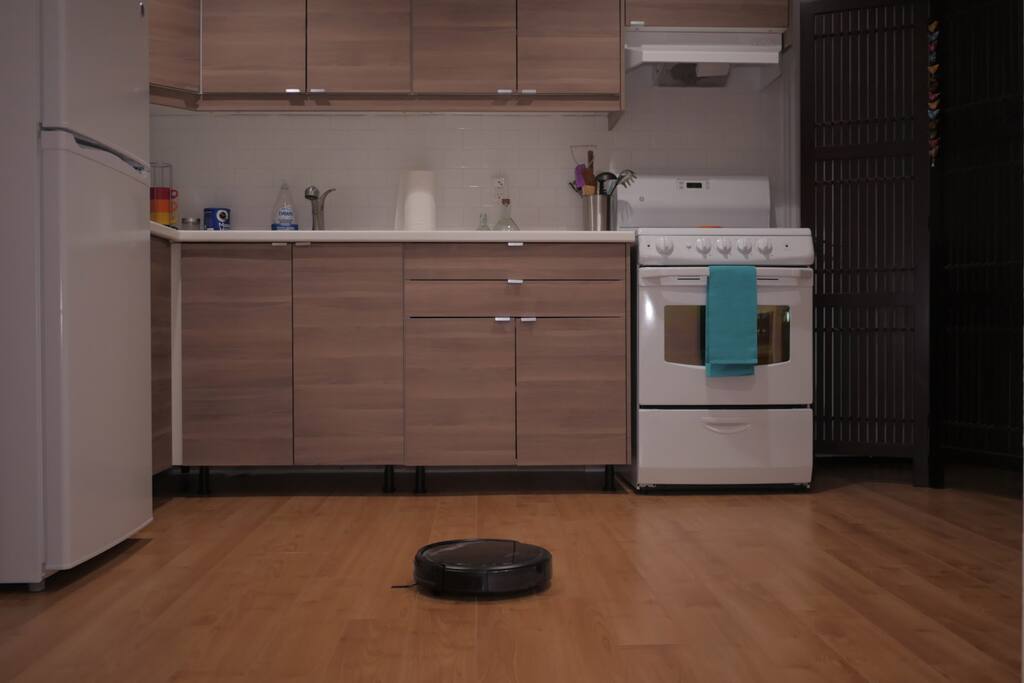 Brand new kitchen with fridge, stove/oven, microwave, etc. Still have that NEW kitchen smell.