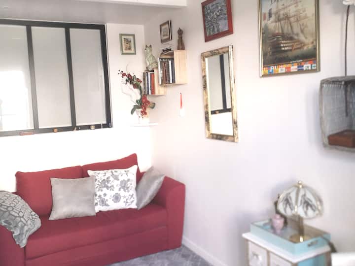 הסלון עם ספה נפתחת,  נוח,  אידיאלי למשפחה  עם 2 ילדים. יש בו אזור קריאה,  טלוויזיה ושולחן כתיבה. 