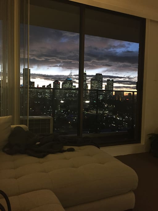The view from the living room