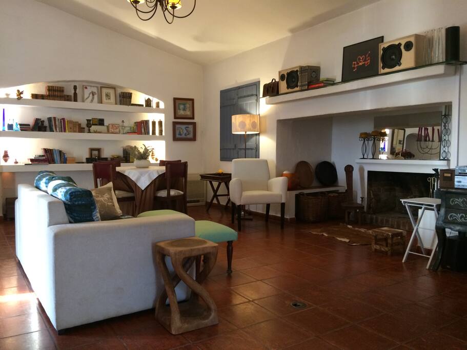 Sala com lareira