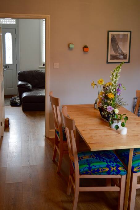 Dining room leading to living room