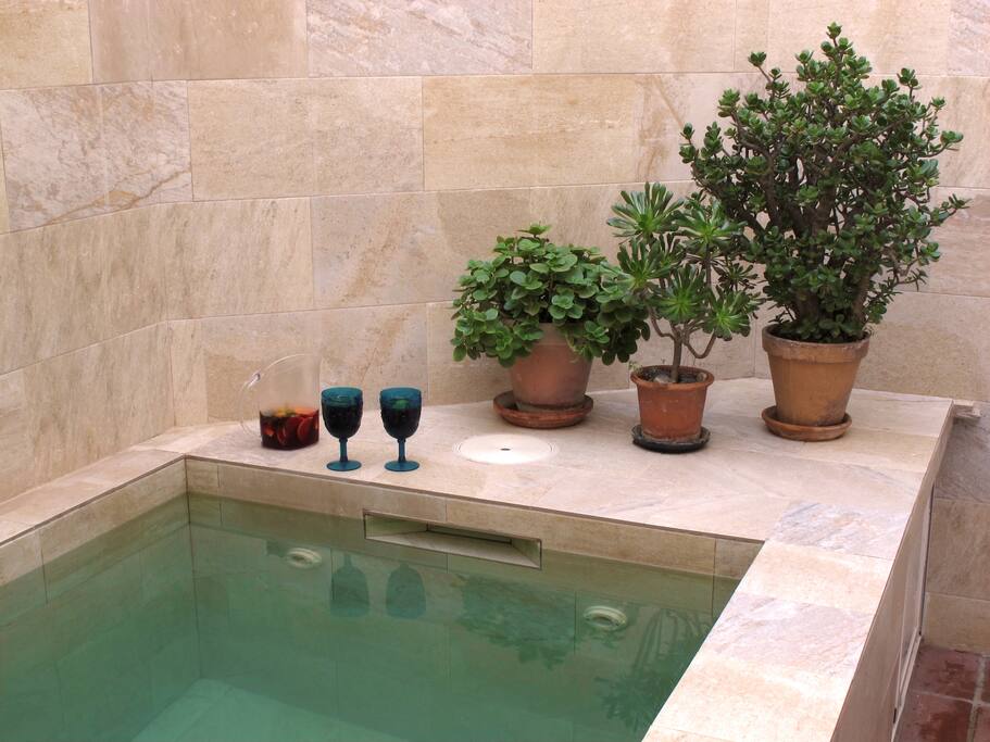 Sangria in the plunge pool