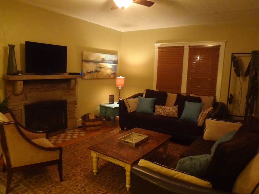Cable, Internet and working fireplace.