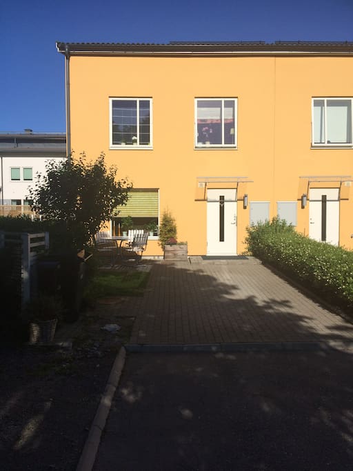 Convenient parking space just outside the entrance.