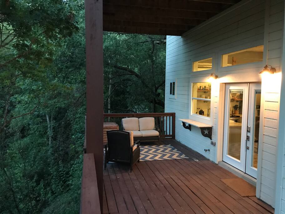 Basement has its own private balcony