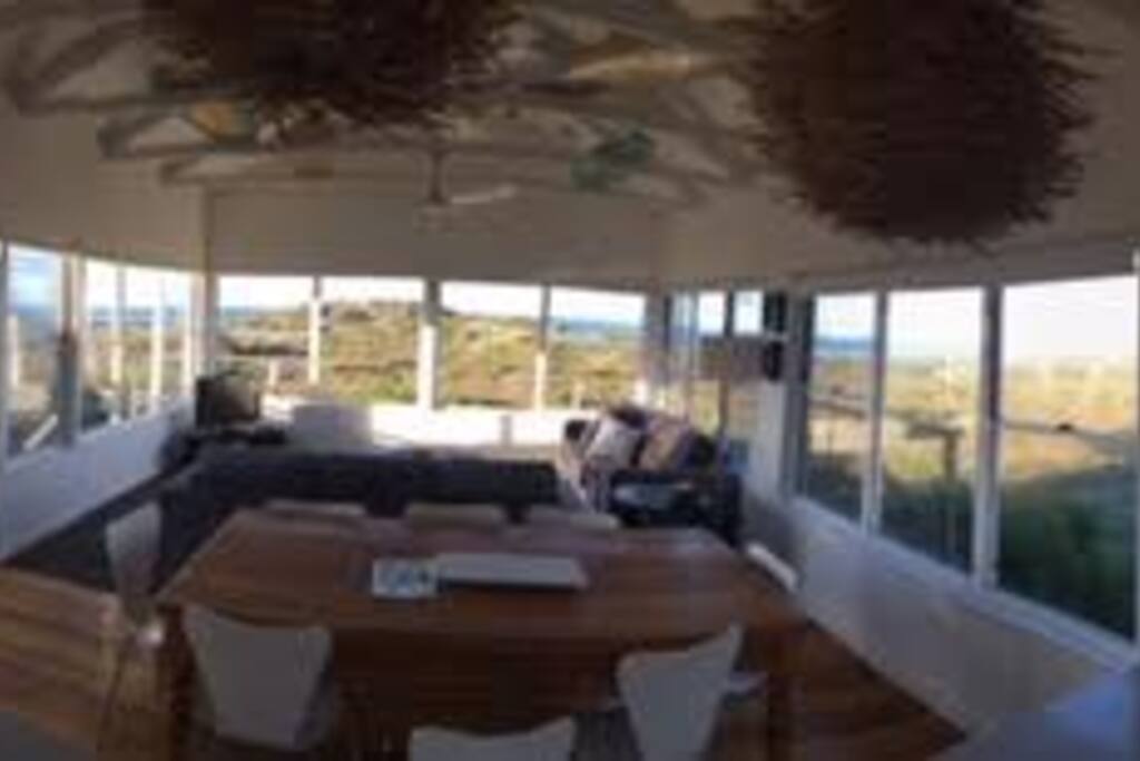 upstairs fishbowl view of the sea