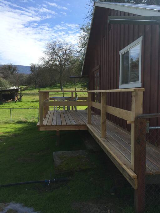 Deck outside entrance to suite