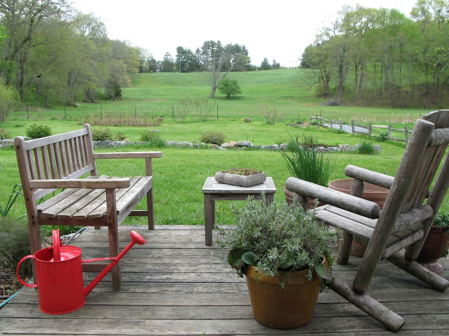 Deck with view to hill