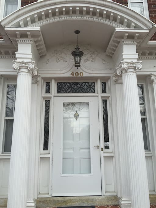 ... to the imposing front door, we welcome you to our home