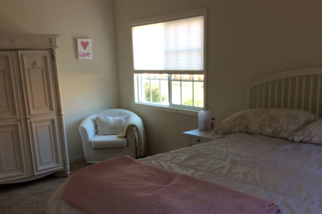 Large bedroom with queen bed