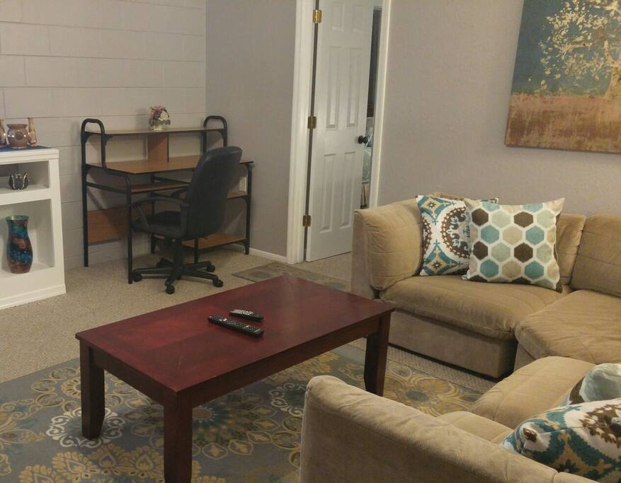 View from living room toward master bedroom.