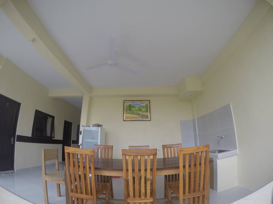 This is our kitcen area so u can use for make breakfat and cofee and tean in morning