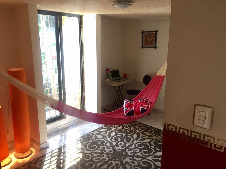 Private hammock with view, first floor. Fan available.